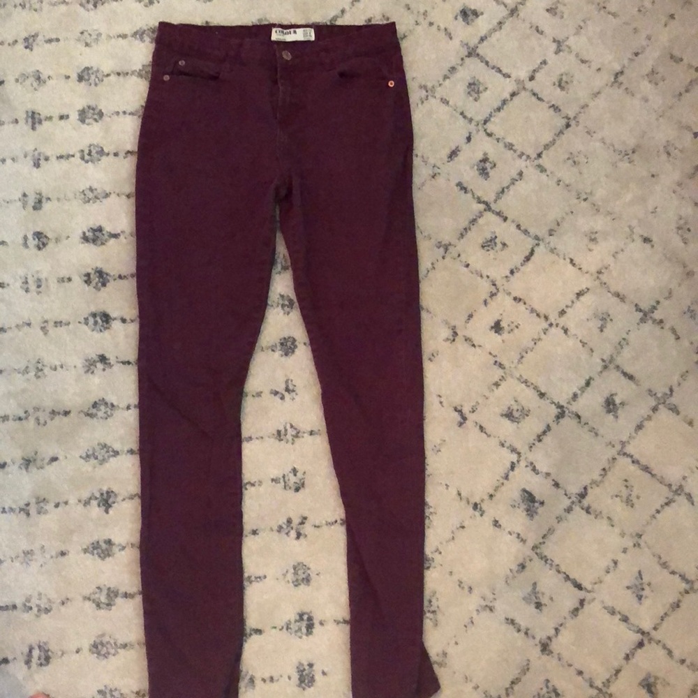 Maroon Skinny Jeans